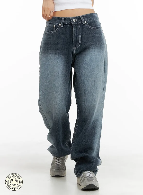 Classic Style Recycled Wide Baggy Jeans (Unisex) CM425