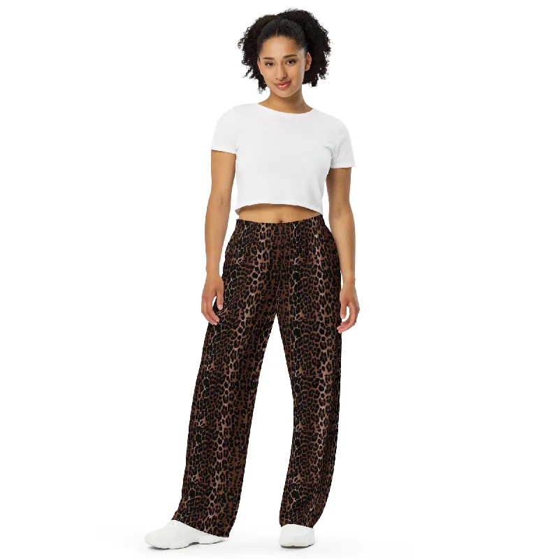 Stylish Ease Hattie OG Leopard Wide-Leg Lounge Pants | Pinup Couture Relaxed