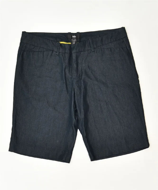 Trendy Traveler MOSSIMO Womens Casual Shorts US 12 XL W35 Navy Blue Cotton Classic