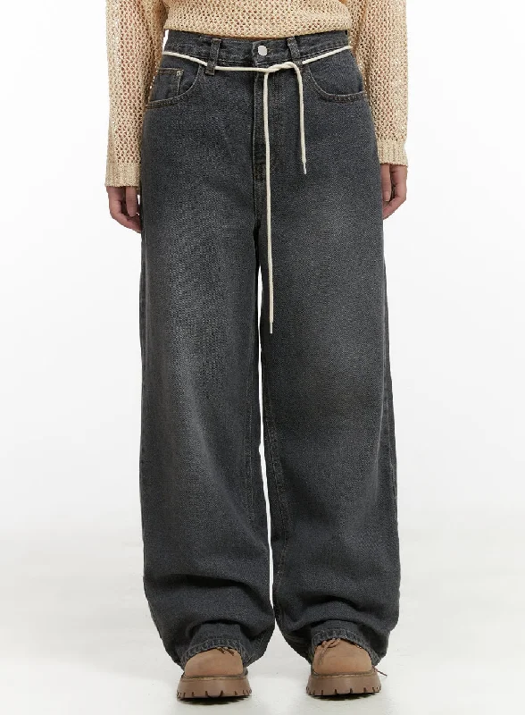 Retro Prints Kay String Baggy Jeans CL431