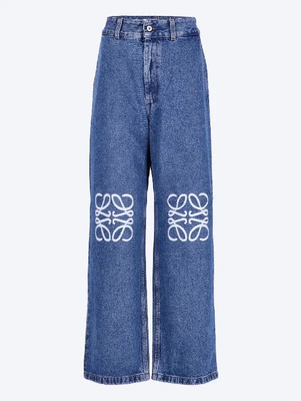 Soft Style Anagram baggy jeans