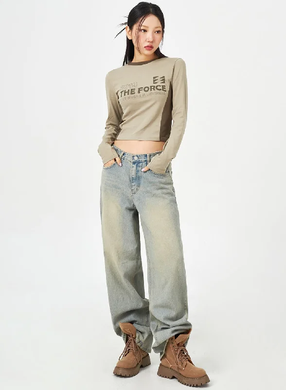 Breathable Comfort Light Blue Baggy Jeans CM323