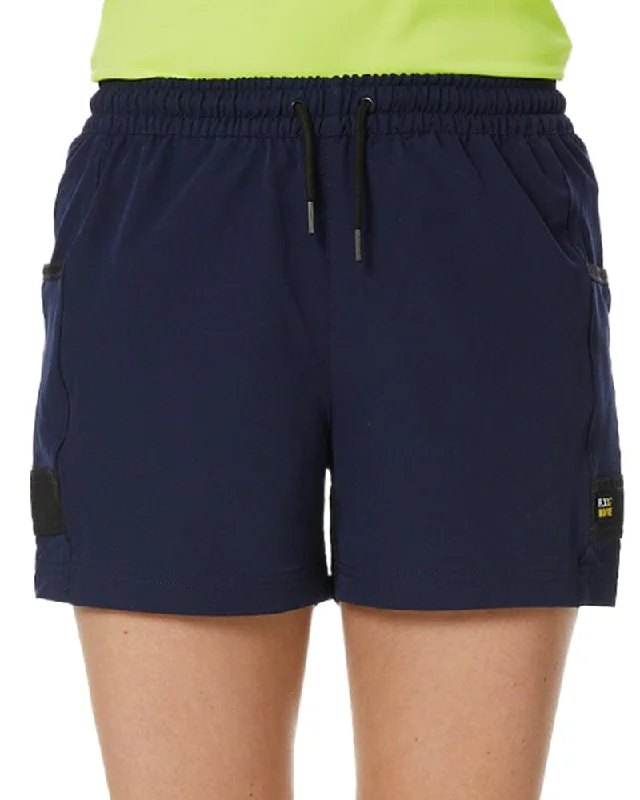Luxury Customization Womens Flex and Move 4-Way Stretch Elastic Waist Short - Navy