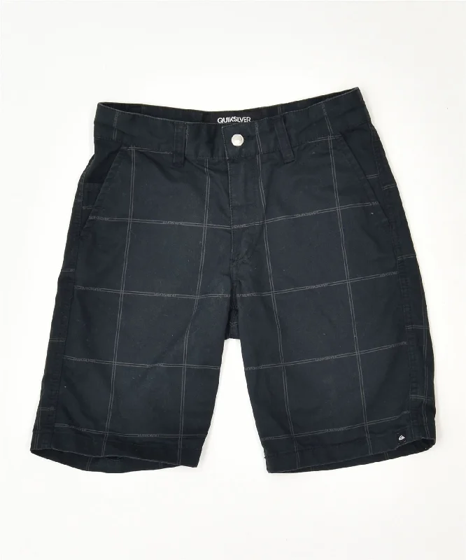 Street Style QUIKSILVER Womens Regular Casual Shorts W26 Small Black Check