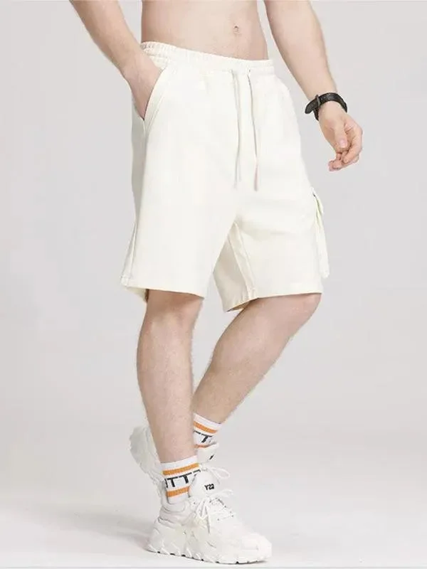 Cute Style Drawstring Men Cargo Shorts