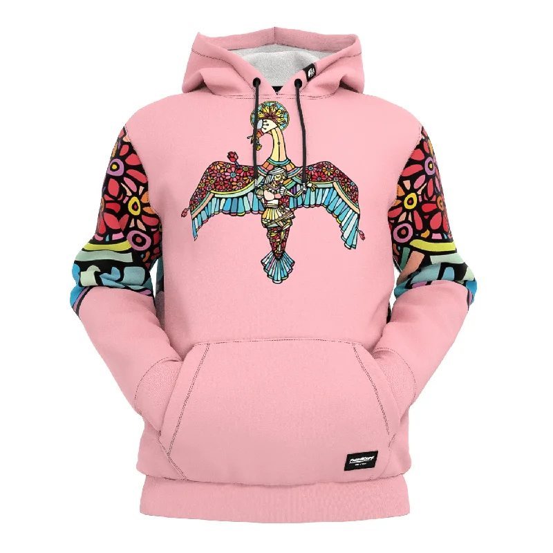 Round neck design Swan Flowers Hoodie