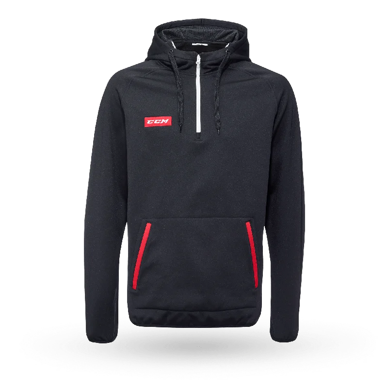 High Street Fashion CCM Blackout 1/4 Zip Mens Hoody