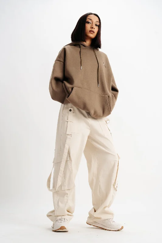 Soft Layers Cream Cargo Jeans