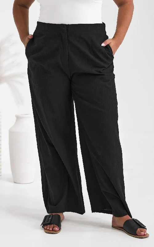 Sports Tights Daya Wide Leg Pants - Black