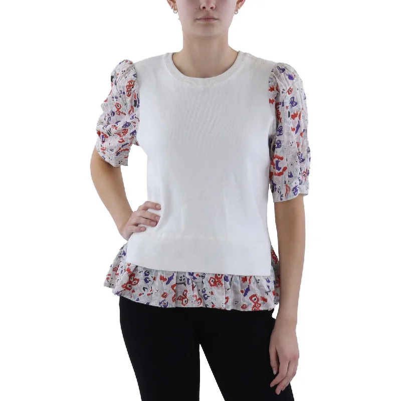 Luxury Style Womens Cotton Crew Pullover Sweater