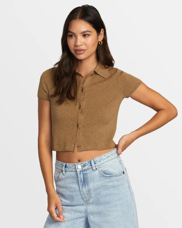 Elegant And Charming Past Due Sweater - Ermine