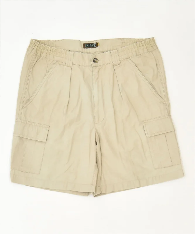 Elegant And Lazy AIGLE Womens Cargo Shorts EU 38 Medium W32 Beige Cotton Classic