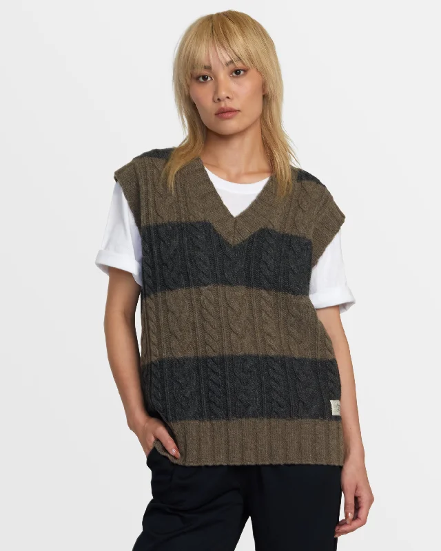 Timeless Comfort Chefs Kiss Sweater Vest - Black