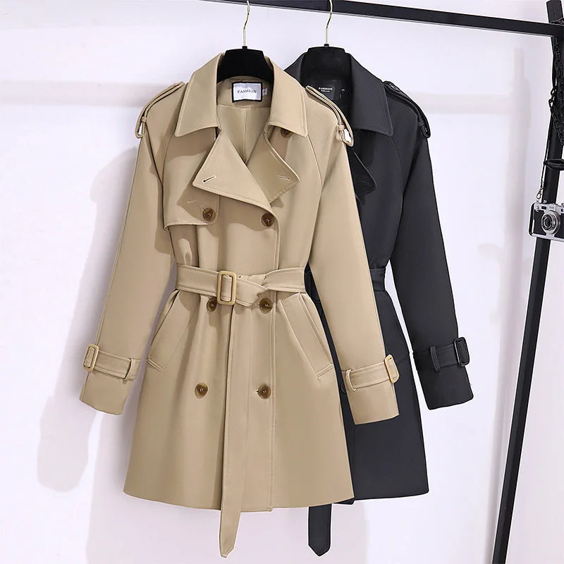 Casual Choice Short Trench Coat Women's Khaki
