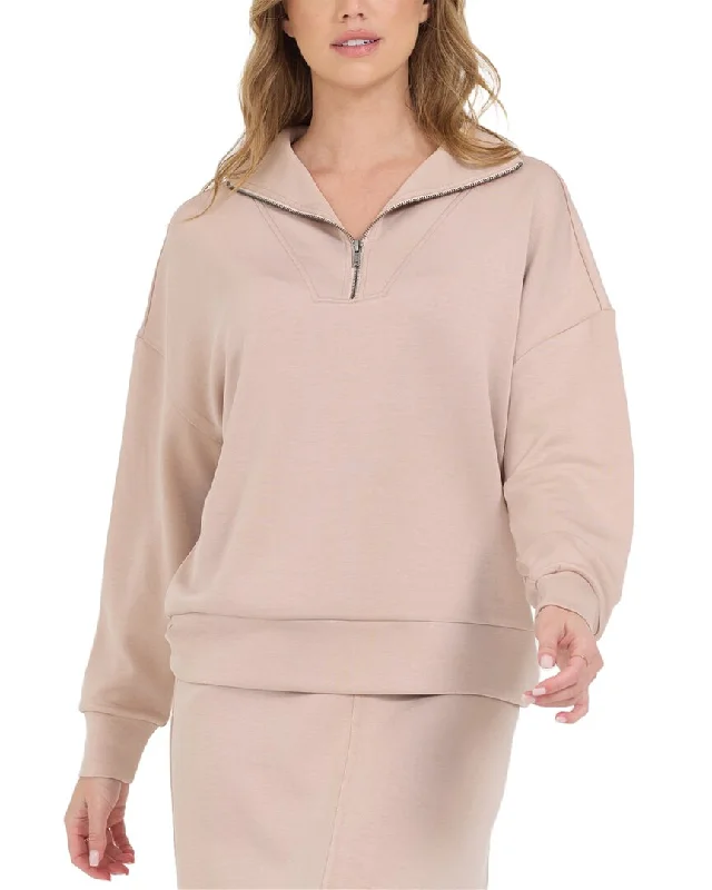 Classic Retro Vintage Havana Cloud Fleece Collared Top