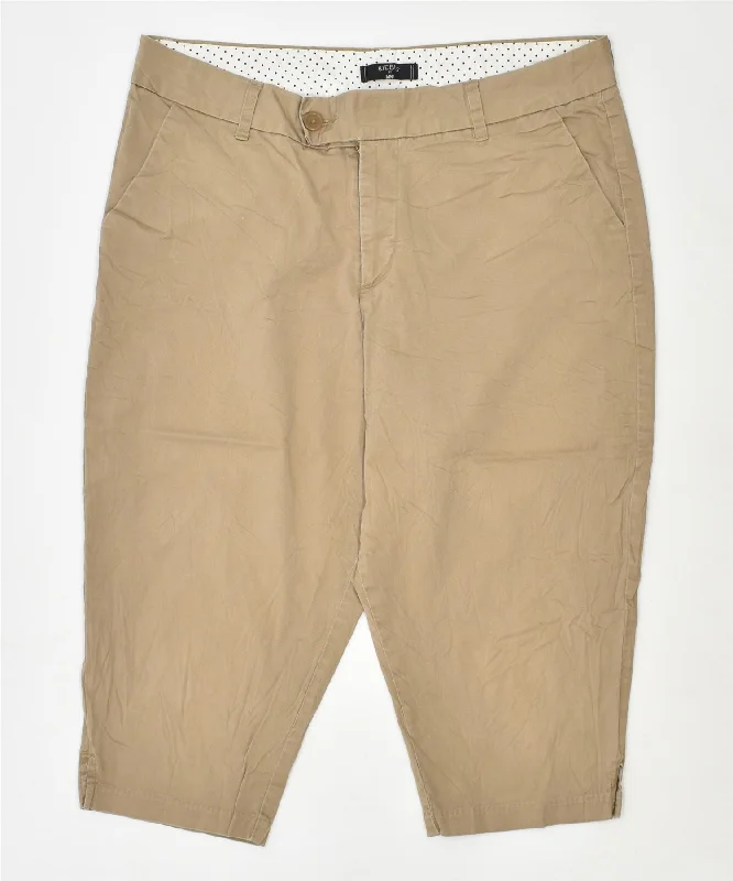 Moisture wicking LEE Womens Riders Chino Shorts US 16 2XL W36 Beige Cotton