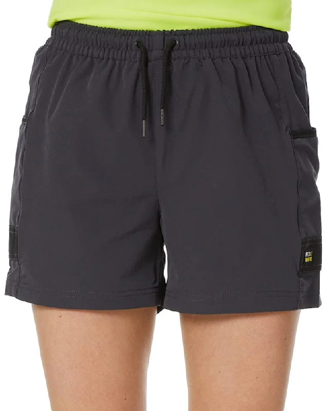 Romantic Temperament Womens Flex and Move 4-Way Stretch Elastic Waist Short - Charcoal