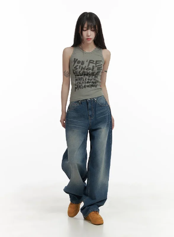 Personalized Wear Wide Fit Baggy Jeans CA426
