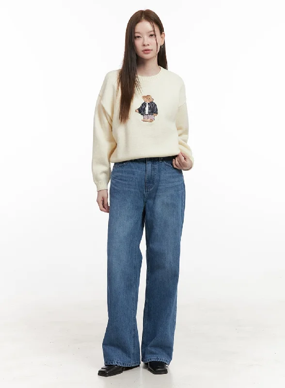Comfortable Dresses Nelly Wide Fit Denim Jeans OD418