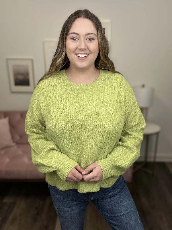 Chic Outfits Sunday Afternoon Women's Chic Bright Crew Neckline Sweater