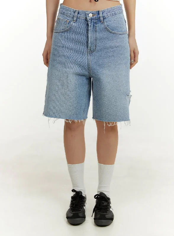 Cool Summer Straight Leg Jorts CY408