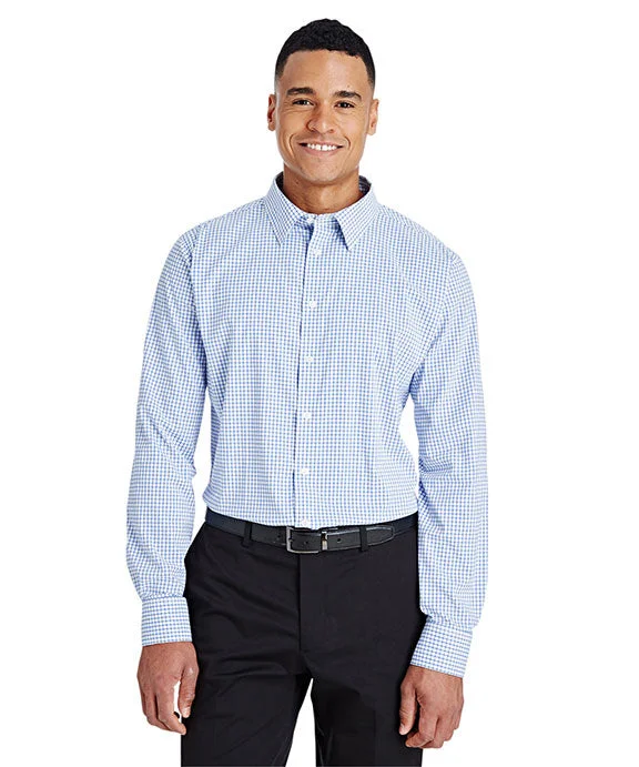 Energy Plan DG540 - Devon & Jones CrownLux Performance™ Mens Micro Windowpane Shirt | French Blue/White