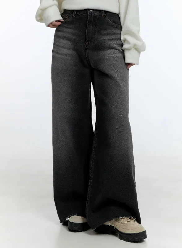 Relaxed Wear Caity Washed Wide-Leg Jeans CD423