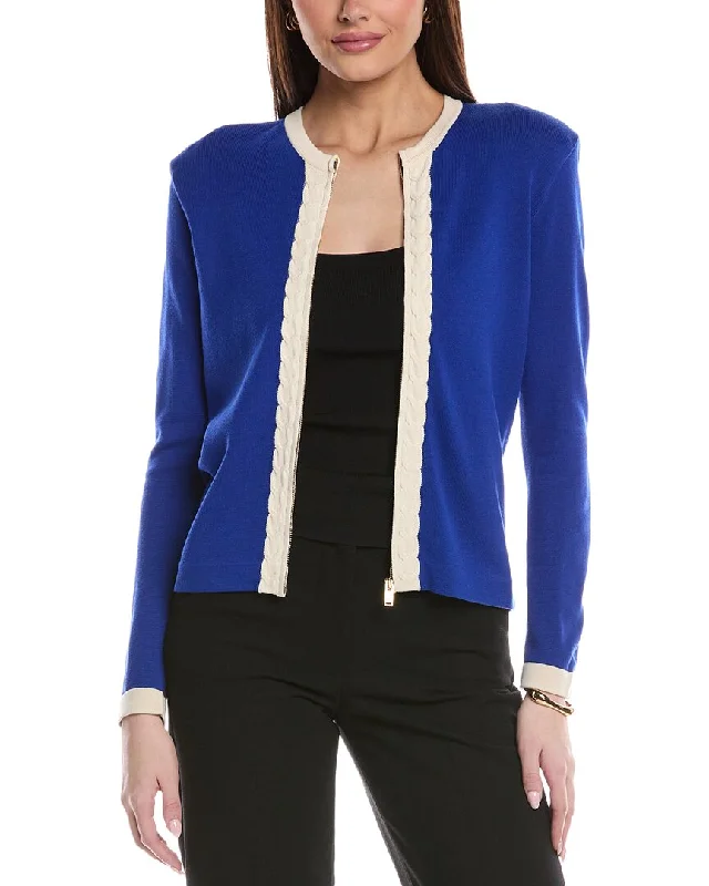 Literary Style St. John Intarsia Knit Cardigan