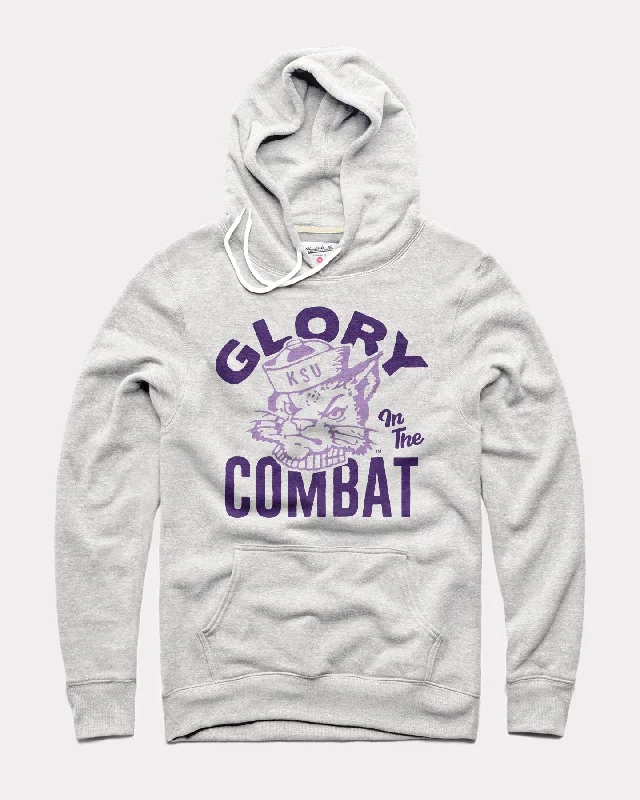 Sports Fitness Wear Glory in the Combat K-State Ash Grey Hoodie
