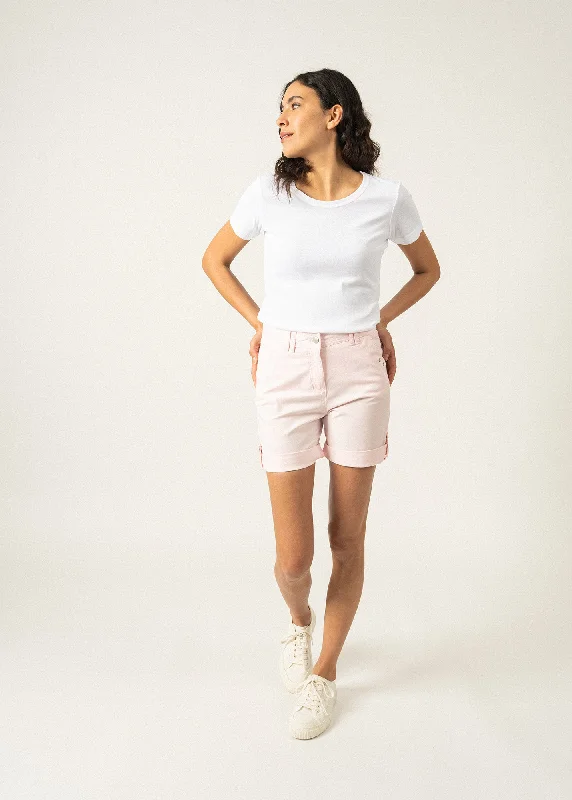 New Products Marie plain shorts - in cotton (ROSE)