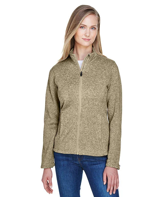 Classic Items DG793W - Devon & Jones Ladies Bristol Full-Zip Sweater Fleece Jacket | Khaki Heather