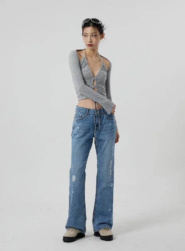 Spring Fashion Low Rise Bootcut Jeans CF309