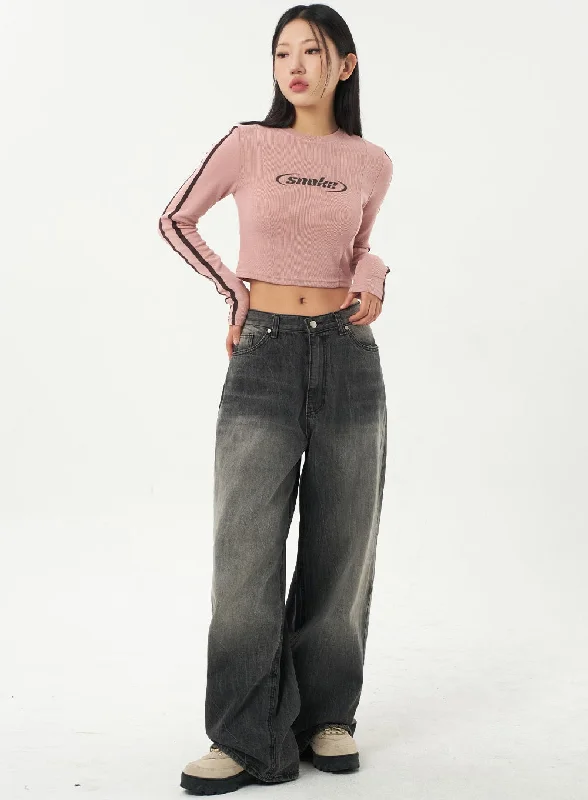 Stylish Comfort Black Baggy Jeans CA327