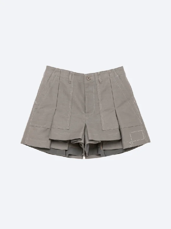 Cozy Look Sacai x WTAPS cotton back satin shorts