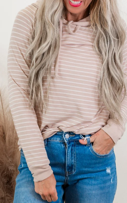 Fresh And Natural Don't Overthink It Striped Hoodie - Final Sale