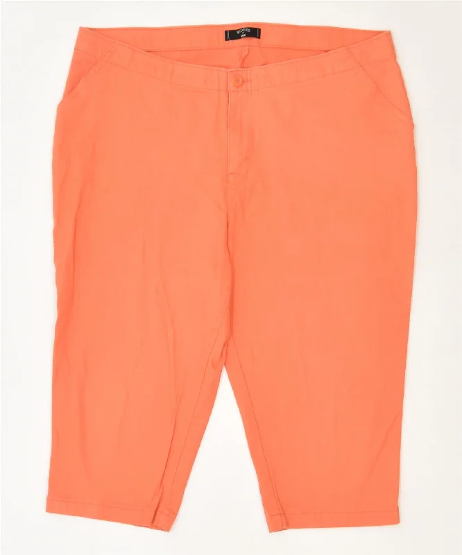 Customized Version LEE Womens Riders Denim Slim Bermuda Shorts US 16 2XL W40 Orange Cotton