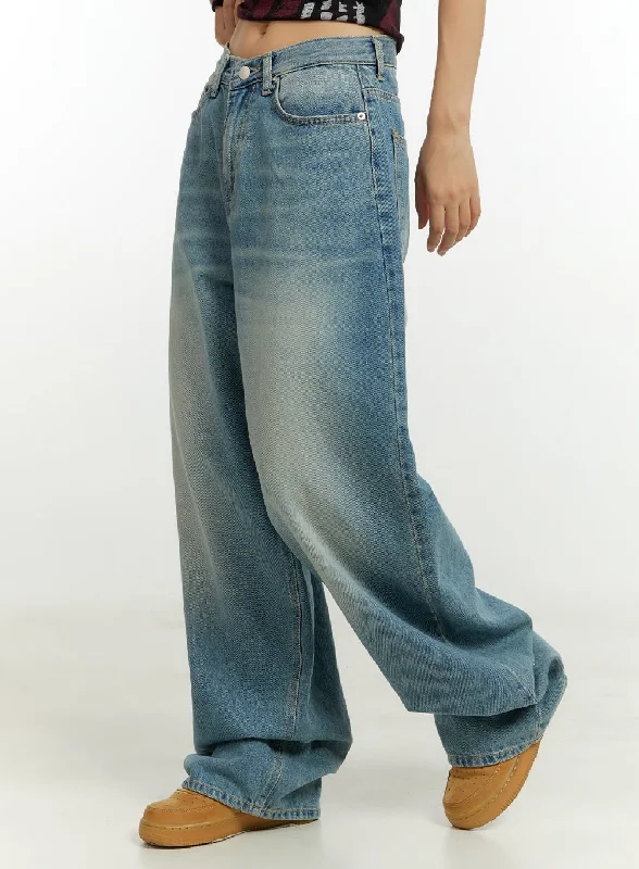 Casual Chic Wear Loose Fit Baggy Jeans CU426