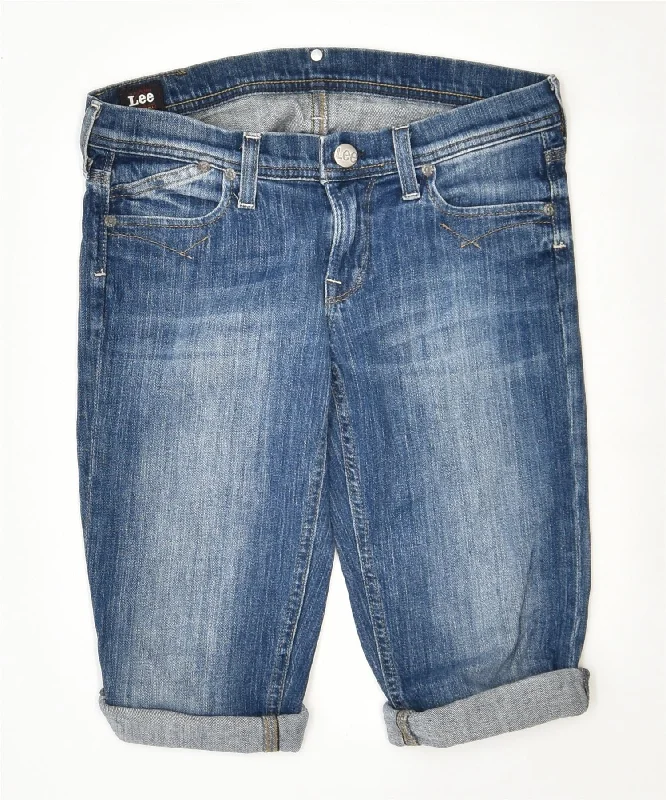 Classic Series LEE Womens Etna Denim Shorts W26 Small Blue Cotton Vintage