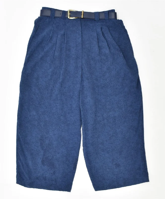 Independent design MODEN WEISS Womens High Waist Pegged Casual Shorts W28 Medium Blue Viscose