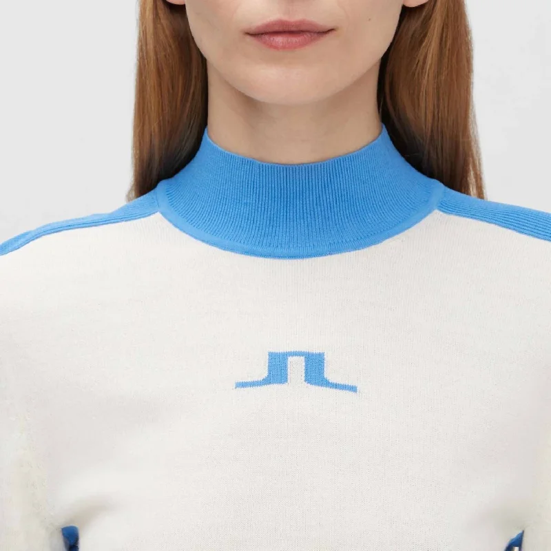 Sports Zipper Style Adia Turtle Neck In White