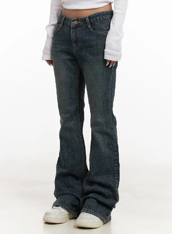 Creative Prints Natalia Low-Rise Flared Jeans CJ508