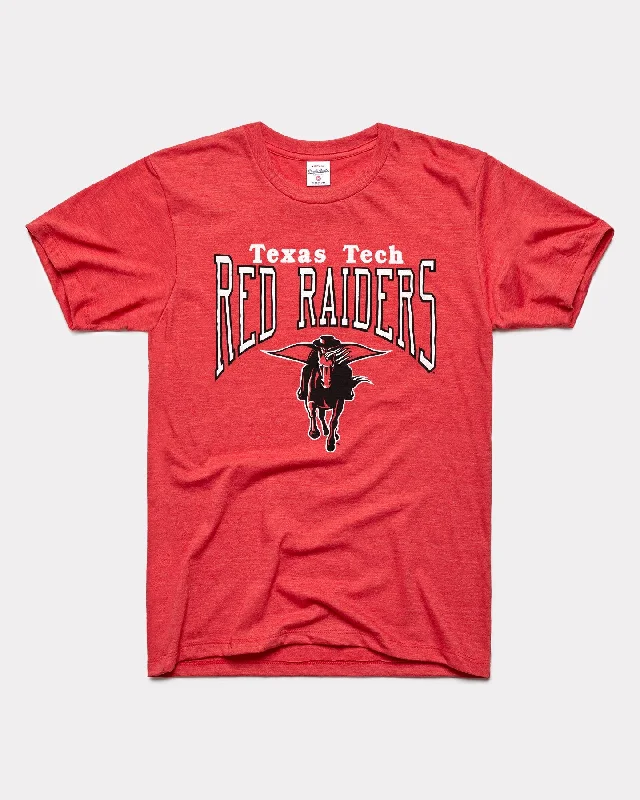 Multifunctional Style Texas Tech Red Raiders Vintage Red T-Shirt