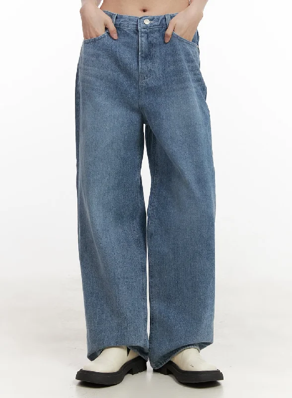 Relaxed Chic Mandy Washed Wide Leg Jeans OD418