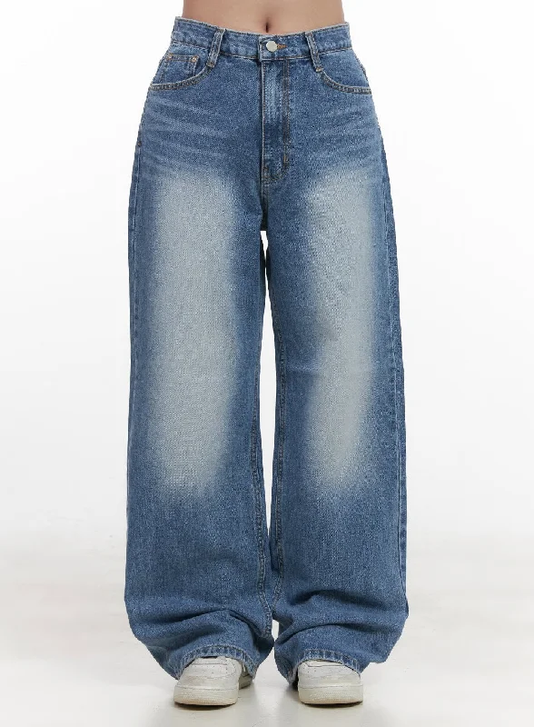 Designer Style June Washed Baggy Jeans CJ514