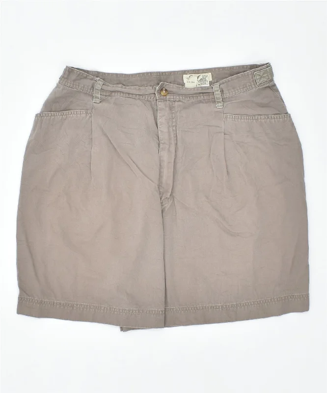 Diamond Series EDDIE BAUER Womens Chino Shorts UK 18 XL W34 Brown Cotton