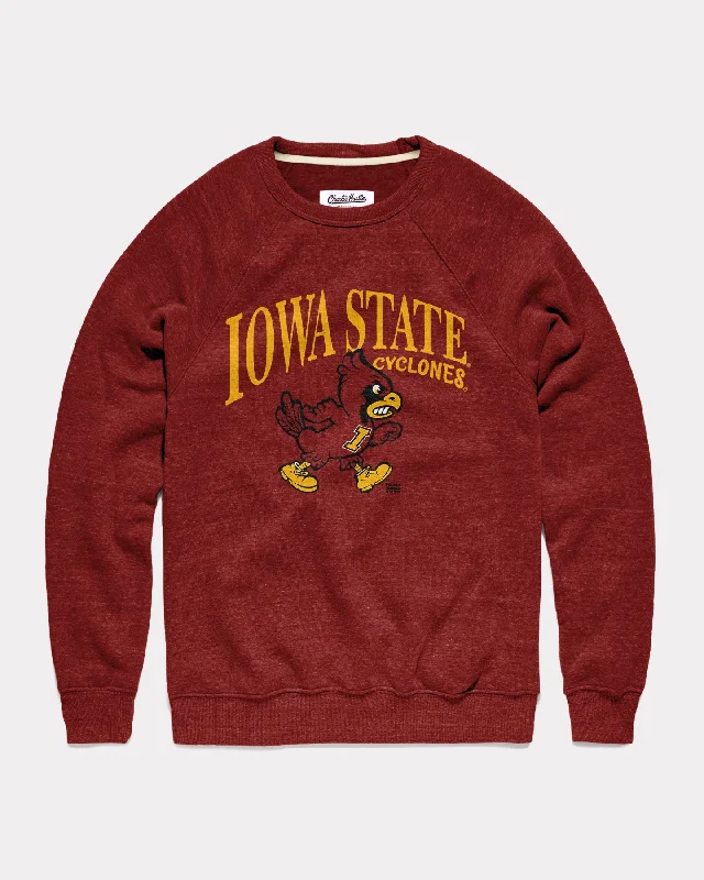 Comfy Pants Iowa State Cyclones Pennant Cardinal Crewneck
