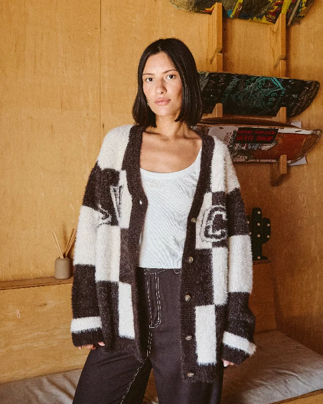 European Plan Here We Are Cardigan Sweater - Chocolate Torte