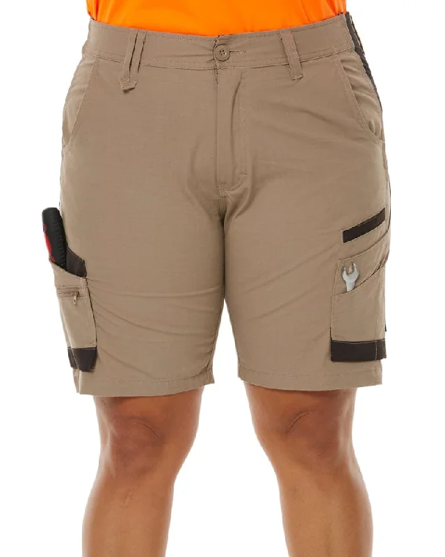 Exquisite Details WS-5W Womens Stretch Ripstop Work Short - Khaki