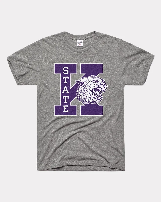Dessert Matching Wabash Block K-State Wildcats Grey T-Shirt