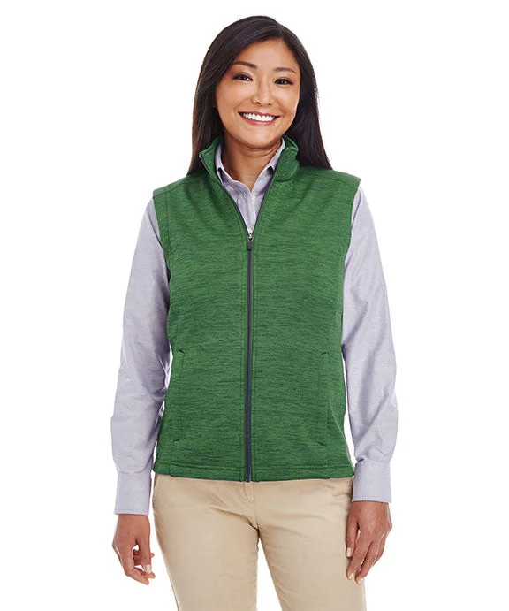Personal Charm DG797W - Devon & Jones Ladies Newbury Mélange Fleece Vest | Forest Heather